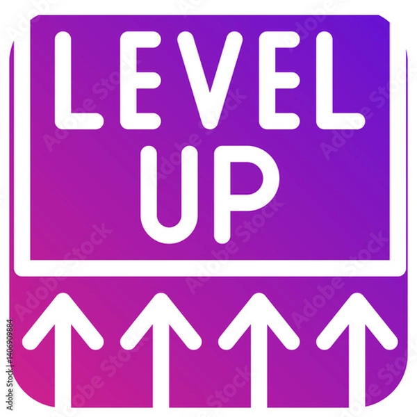 Fototapeta Level up Vector Icon Design Illustration