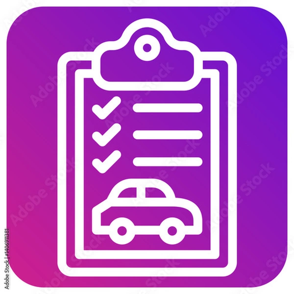 Fototapeta Checklist Vector Icon Design Illustration