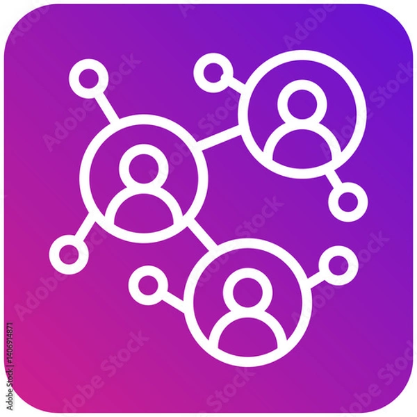 Fototapeta Business Network Vector Icon Design Illustration