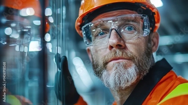 Obraz Engineers conducting impact resistance tests on reinforced glass panels, slow-motion capture, ultra-HD
