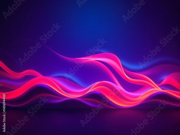 Obraz Abstract wavy pattern consisting of pink and blue