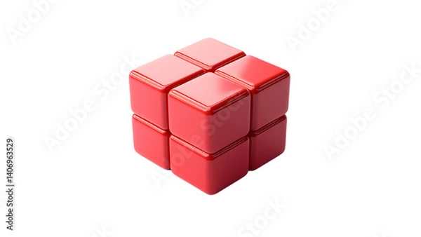 Fototapeta alphabet cube toy white background