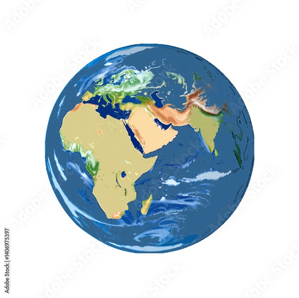 Fototapeta Earth vector with no background 