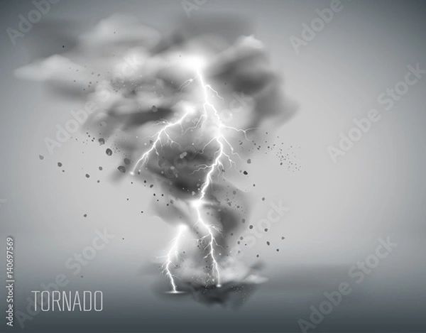 Obraz tornado on a simple background. Vector illustration.