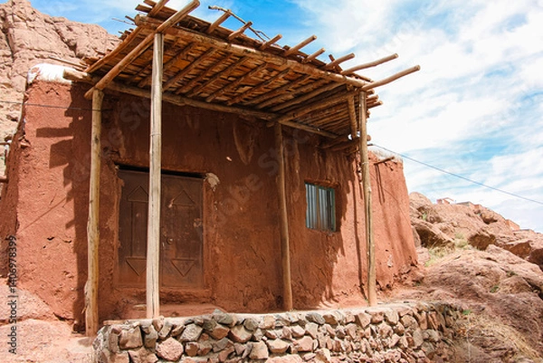 Obraz abandoned house in the mountains, old abandoned house, house in the mountains, old house, vintage house, ancient home, old architecture, vintage style, Vintage home surrounded by nature’s beauty