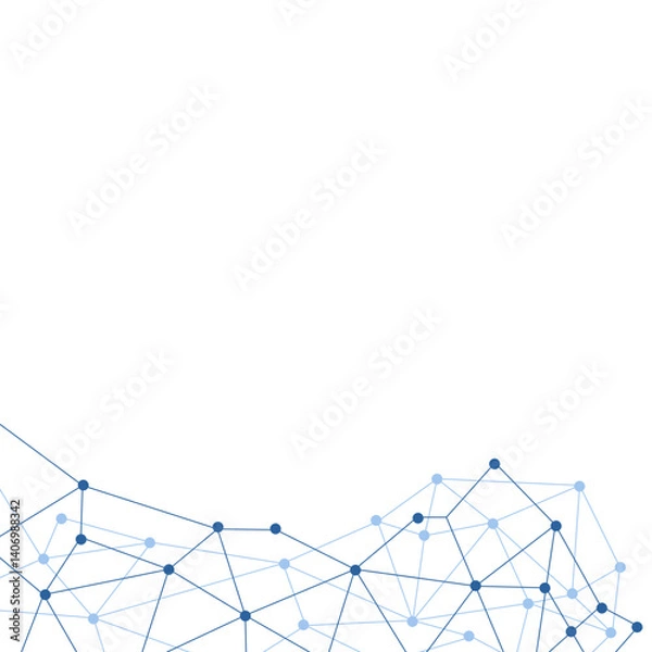 Fototapeta Network Connecting Dot Polygon Corner