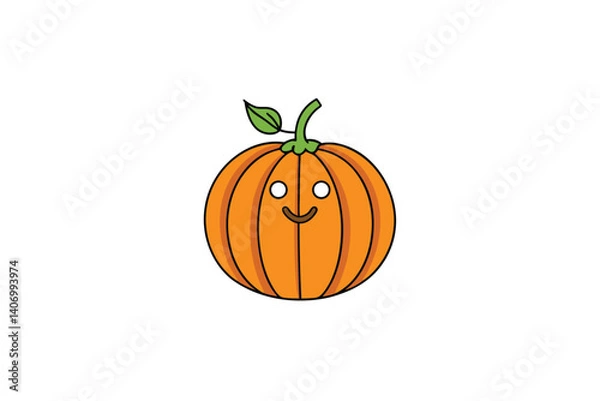 Fototapeta halloween pumpkin isolated on white