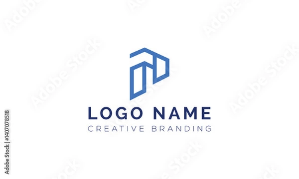 Fototapeta Minimalist P Logo for Branding and Identity.