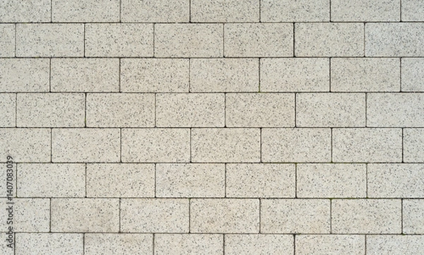 Fototapeta Paving tiles, ceramic brick floor, cement block floor background top view 