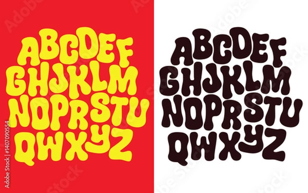 Obraz Vector hand drawn typeface in graffiti style.	