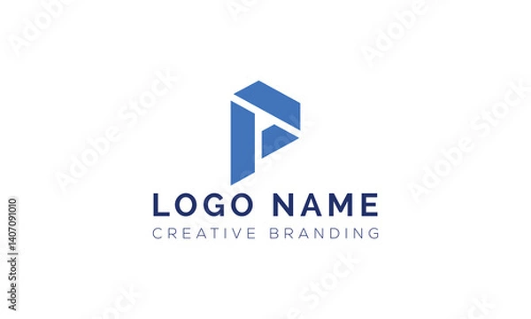 Fototapeta Minimalist P Logo for Branding and Identity.