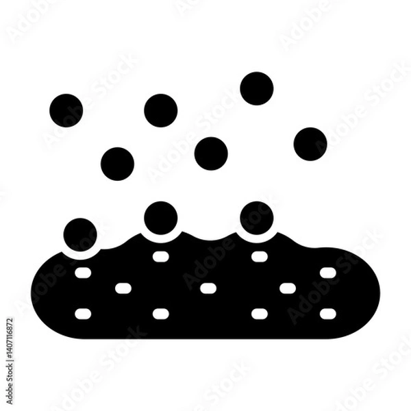 Obraz Seedling Vector Glyph Icon Design