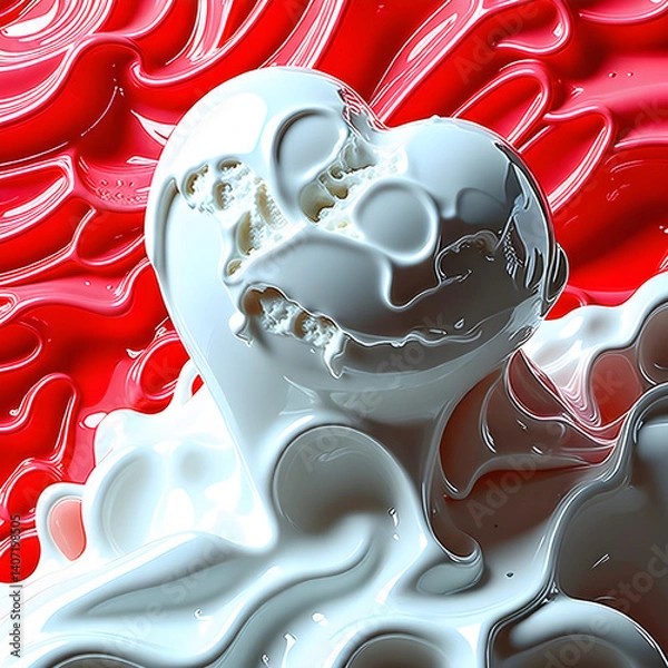 Fototapeta Ice cream art, heart