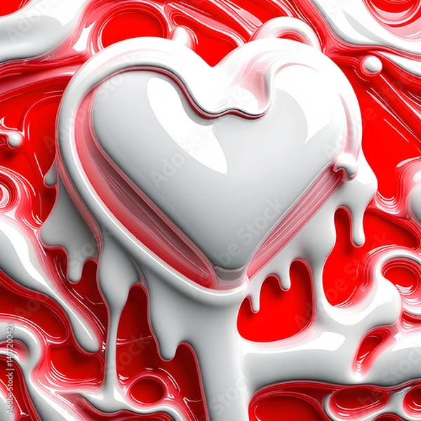 Fototapeta Ice cream art, heart