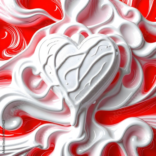 Fototapeta Ice cream art, heart