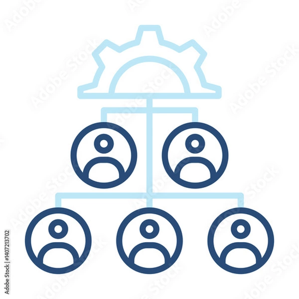 Obraz Structure Icon Two Color Outline Style. Vector Illustration For Graphic Design