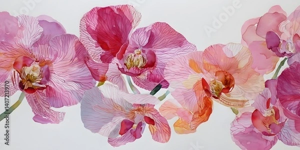 Obraz High definition orchid flowers bloom