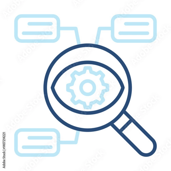 Obraz Vision Icon Two Color Outline Style. Vector Illustration For Graphic Design