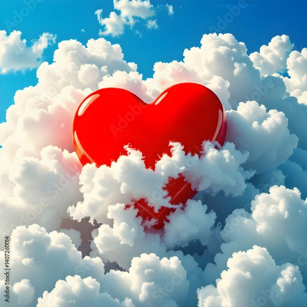 Obraz Clouds and hearts