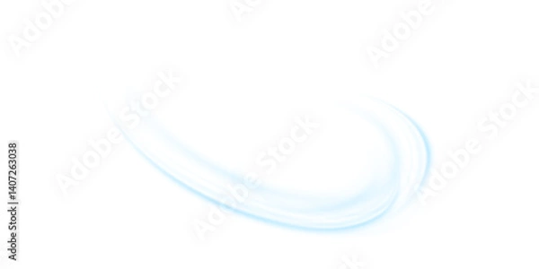 Fototapeta Air flow Isolated PNG and vector isolated. Effect of winter air and wind stream waves effect in blue color.