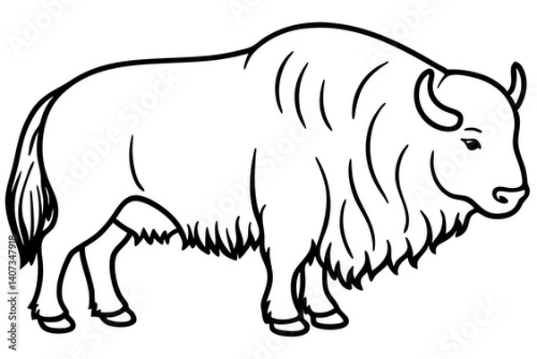 Obraz Musk Ox Elegant Linework