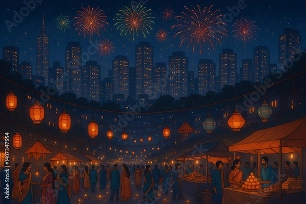 Obraz Urban Festive Night