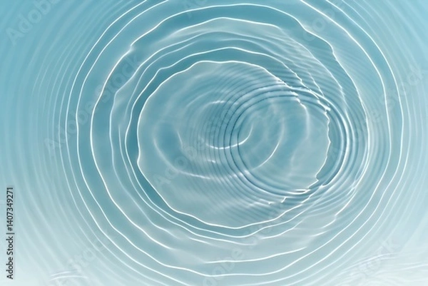 Obraz High-resolution water texture with soft transparency, circular ripple highlights, and clean reflective light across a smooth surface.