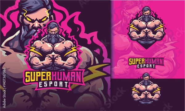 Obraz Super Human Logo Esport