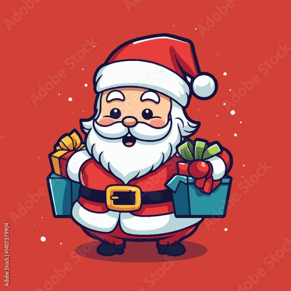 Obraz Character Santa Claus mascot logo