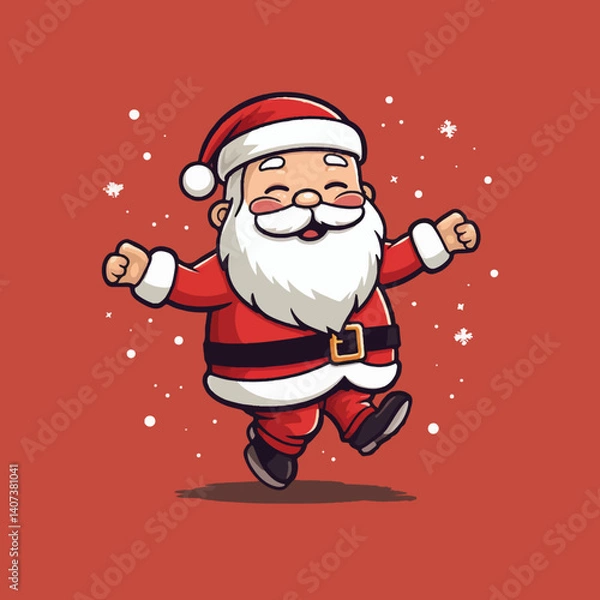 Fototapeta Character Santa Claus mascot logo