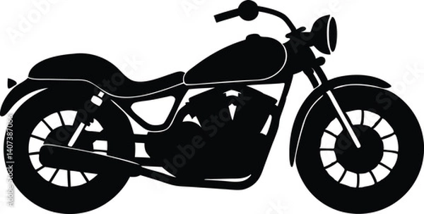 Obraz Motorcycle design silhouette black vector art work