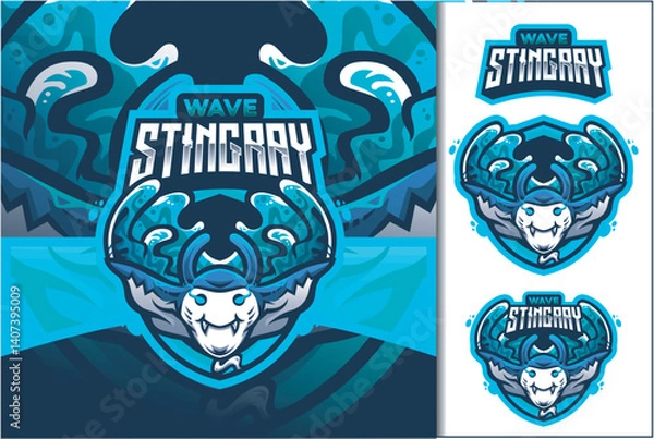 Obraz Stringray Wave mascot logo