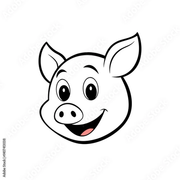 Fototapeta Piglet head 