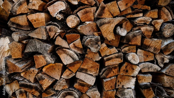 Fototapeta stack of firewood
