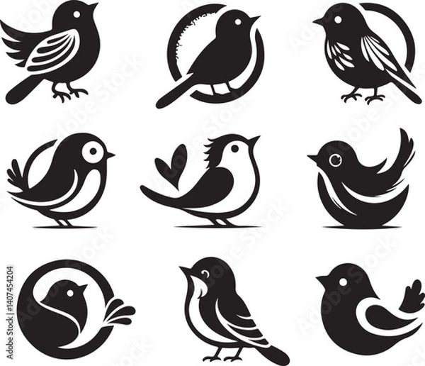 Obraz animal design set silhouette victor isolated on the white background.