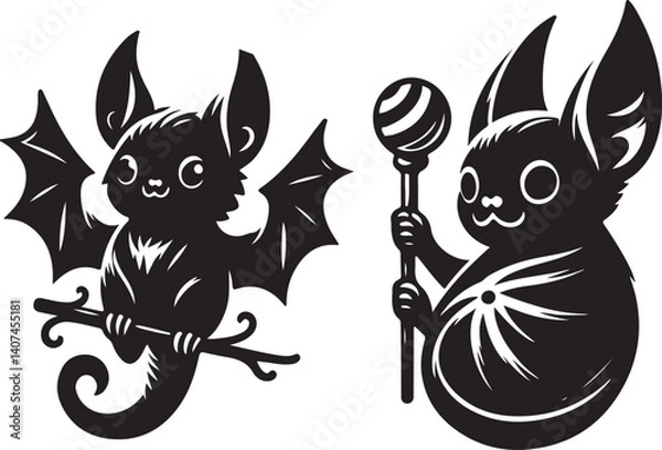 Obraz animal design set silhouette victor isolated on the white background.