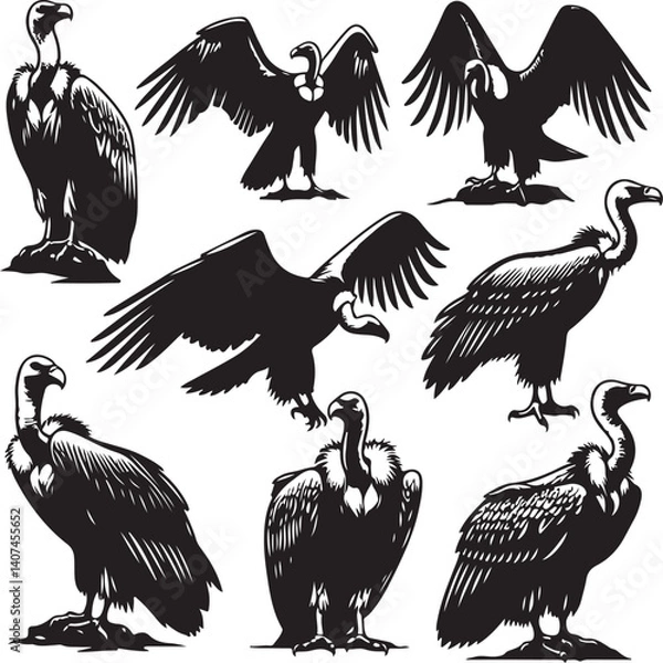 Obraz animal design set silhouette victor isolated on the white background.