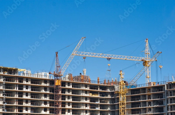 Fototapeta multistory building construction