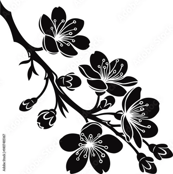 Obraz branch of cherry blossom