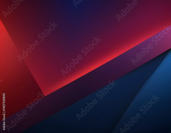 Fototapeta Abstract dark blue-red gradient background with diagonal geometric shapes and lines, abstract background vector illustration.