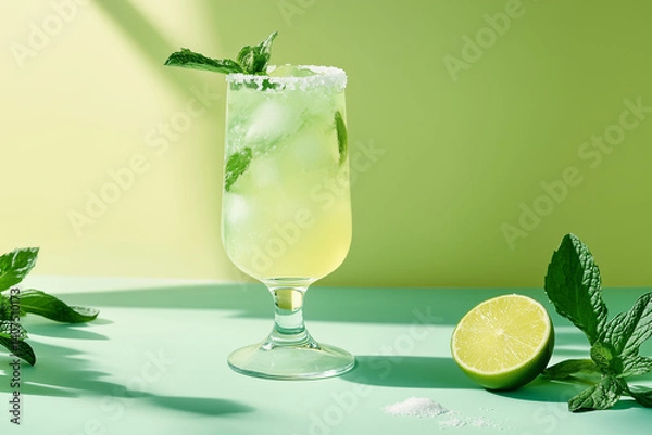 Fototapeta cocktail with lime