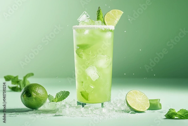 Obraz mojito cocktail with lime