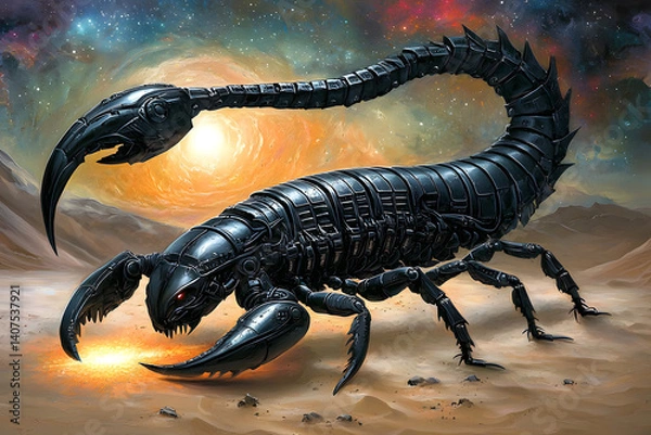 Fototapeta Futuristic robotic scorpion