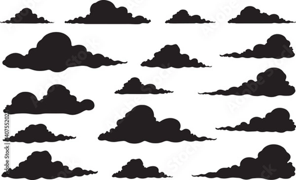 Obraz Minimal Cloud Icon Isolated on White Background