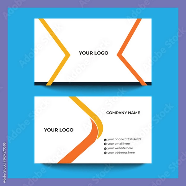Fototapeta Abstract geometric business card template design.eps