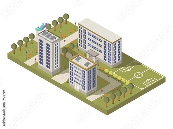 Fototapeta  University Campus Composition