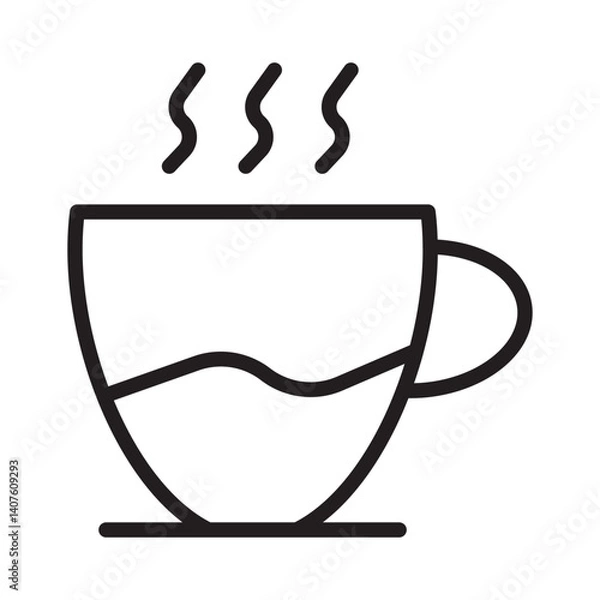 Obraz coffee cup outline icon
