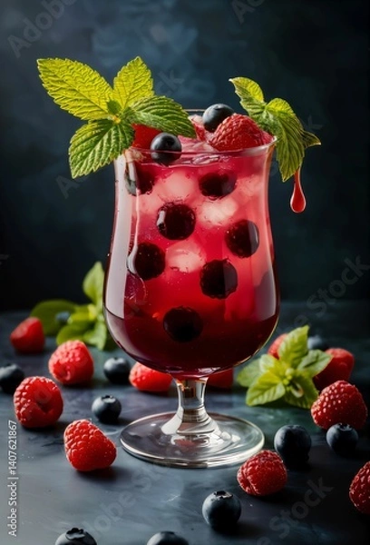 Obraz fresh fruit cocktail