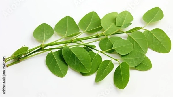 Obraz close moringa leaves isolated