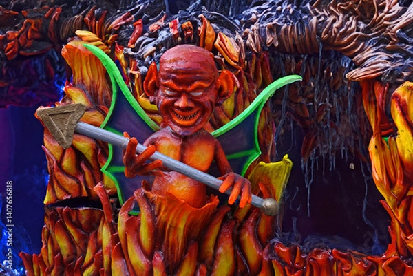 Fototapeta Demone Fiammeggiante degli Inferi